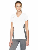 ASICS Decoy Short Sleeve V-Neck, White/Heather Grey, XX-Large