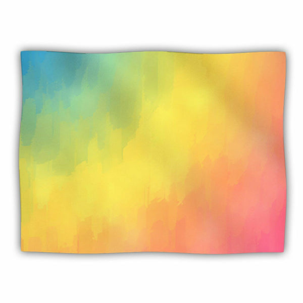 Fotios Pavlopoulos Watercolor Layers Rainbow Pet Blanket, 40 by 30-Inch