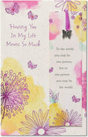 American Greetings Watercolor Floral Birthday Card