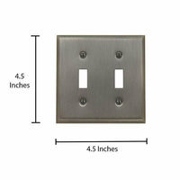 Baldwin Estate 4761.151.CD Square Beveled Edge Double Toggle Switch Wall Plate