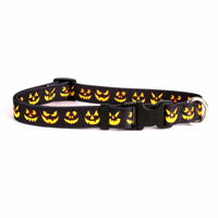 Jack O'Lantern Dog Collar - Size Small 10" to 14"