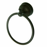 Kingston Brass BA7614ORB Naples Towel Ring, Oil Rubbed Bronze