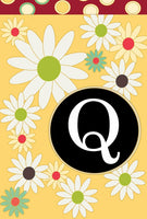Toland Home Garden Floral Monogram Q 12.5 x 18 Inch Garden Flag
