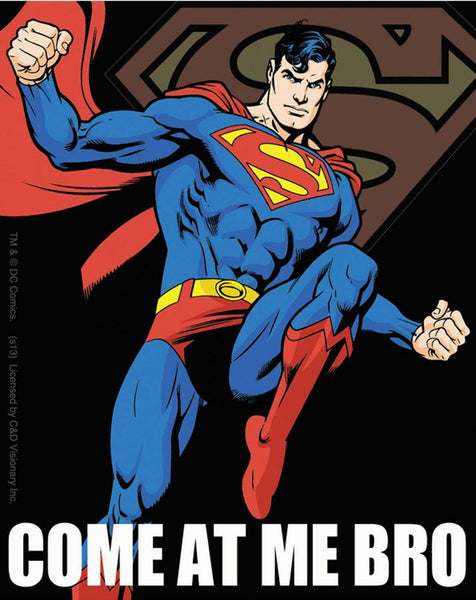 Licenses Products DC Comics Superman Come At Me Bro Jumping Black Stic