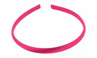 Trimweaver 12-Piece Satin Covered Plastic Headband, 10mm, Shocking Pink