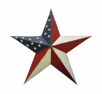 Transpac Metal Hand Painted Americana Star, Small