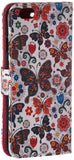 HR Wireless Cell Case for Apple iPhone 6/6S Colorful Butterfly Flower Polka Dot