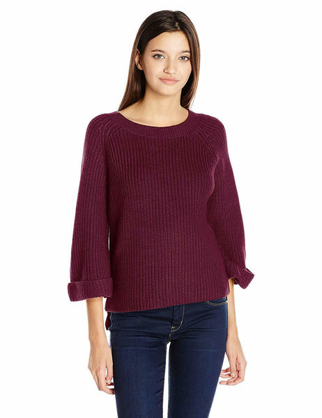 Unionbay Juniors Monica Bell Sleeve Sweater, J Crimson, Large