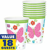 Amscan Celebrate Spring Paper Cups Disposable Drinkware 18 Pieces Multicolor 9Oz