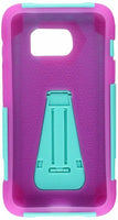 HR Wireless Cell Phone Case for Samsung Galaxy S7 Teal Hot Pink