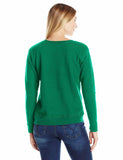 Hanes Women's Ugly Christmas Sweatshirt, Emerald Night/Crazy Catmas, Large