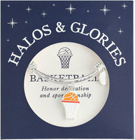 Halos & Glories Basketball Bangle Bracelet Shiny Silver