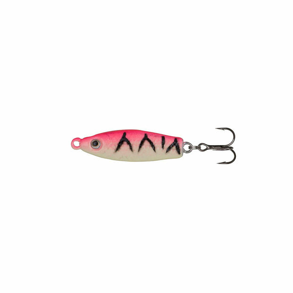Johnson Rattlin' Scout Spoon Ice, Pink Glow Tiger, 1/8 Oz