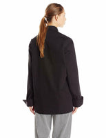Uncommon Threads Women's Chef Coat 10 Btn 5.25oz, Black, XL