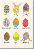 7273 'Egg Types' - Funny Easter Greeting Card