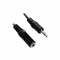 3.5mm Male to Female Cables, Nickel Plated Connector 25 Feet Black