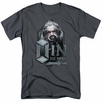 Trevco Men's Hobbit Short Sleeve T-Shirt, Oin Charcoal, Medium