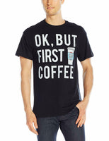 FREEZE Men's Ok, But First Coffee Vote 2016 T-Shirt, Black, Small