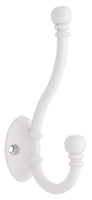 Liberty B46305Z-W-C Ball End Coat and Hat Hook, White