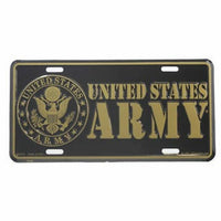 US Army Gold Color Logo License Plate