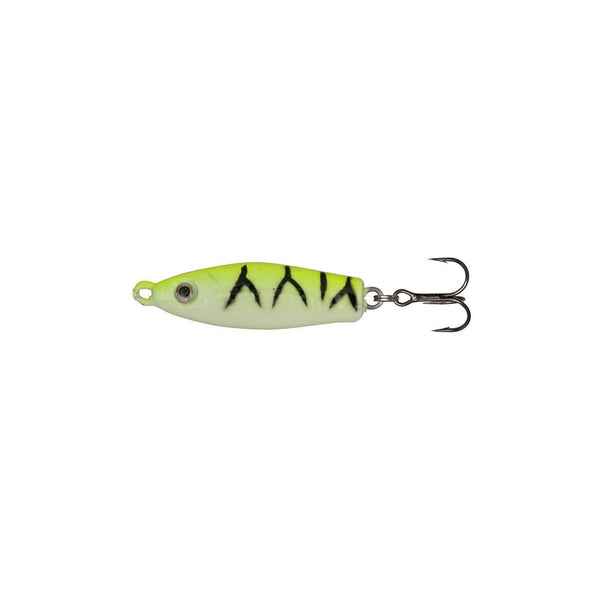 Johnson Rattlin' Scout Spoon Ice, 1/8 Oz, Chartreuse Glow Tiger