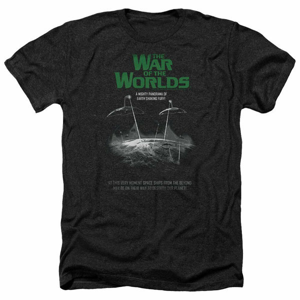 Trevco Men's War of The Worlds Invasion Adult T-Shirt, Attack Heather Black, M
