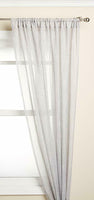 LORRAINE HOME FASHIONS Irvine Tailored Window Curtain Panel, 52 x 84, White / Gr