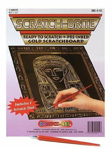 Melissa and Doug Scratchboard - Scratch-Brite Gold w/stylus (5 boards)