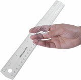 Westcott Non-Shatter Ruler, Clear, 12 Inches