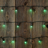 Battery Operated Frosted Twinkle Light String, Green, 4.5-Feet