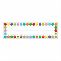 Hygloss Products Smiley Face Kids Name Plates 9.5" x 2-7/8", 36 Pack