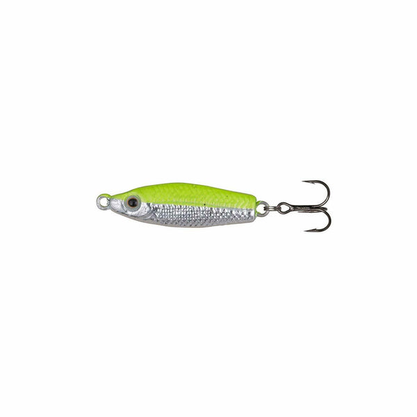 Johnson Rattlin' Scout Spoon Ice, Nickel Chartreuse, 1/8 Oz