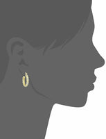 Two-Tone Diamond Accent Twist Hoop Earrings