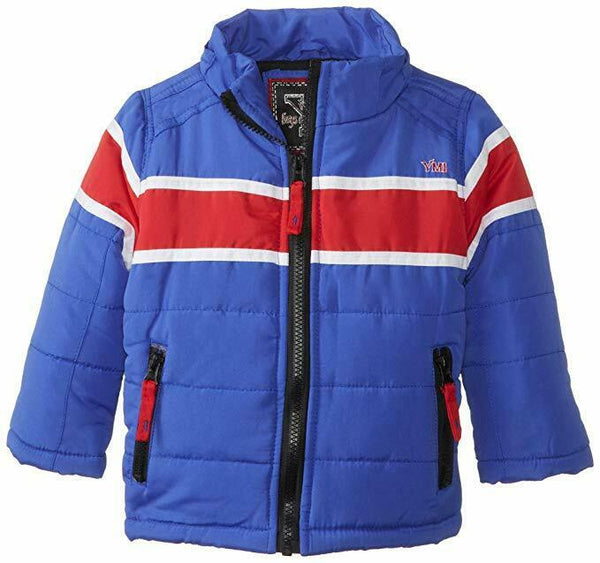 YMI Baby Boys' Jacket Bubble with Contrasting Horizontal Racing Stripe 18mths