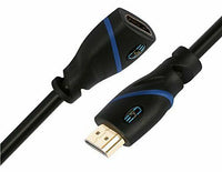 6 FT (1.8 M) High Speed HDMI Cable Male to Female with Ethernet Black 10 Pack