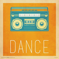 Dance Retro Vintage Hipster Hip Hop 80s Cassette Player Decorative Poster