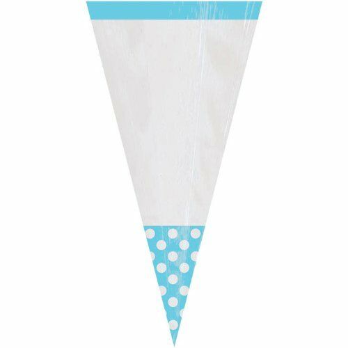 Amscan Cone Shaped Plastic Party Goodie Bags (Pack Of 10) (One Size) (Caribbean)