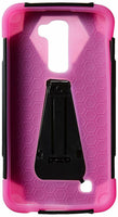 HR Wireless Cell Phone Case for LG K10 Black/Hot Pink