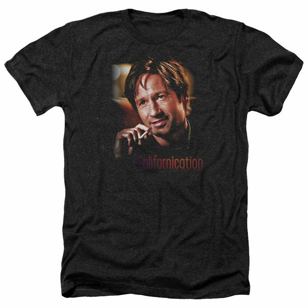 Trevco Men's Californication Smoker Heather Adult T-Shirt, Black, Medium