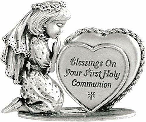 Cathedral Art HMA116 Girl Communion Figurine with Heart, 3-Inch