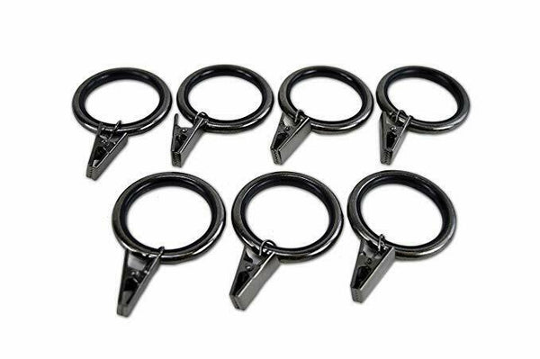 Versailles Home Fashions UR02-92 Silent Glide Nylon lined Clip Ring Set of 7