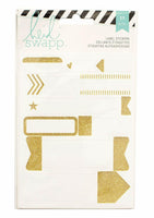 American Crafts Heidi Swapp Label Stickers Gold 11 Piece
