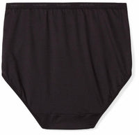 Arabella Women's Microfiber Brief Panty, 3 Pack Black Med