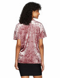 UNIONBAY Women's Rebel Crushed Velour Tee, Vintage Rose, Large