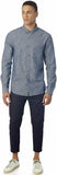 Alternative Men's Industry Chambray Shirt, Blue Chambray, XL