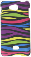 Eagle Cell Hard Snap-On Protective Case for LG Spirit 4G/MS870 Rainbow Zebra