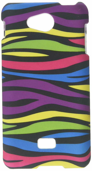 Eagle Cell Hard Snap-On Protective Case for LG Spirit 4G/MS870 Rainbow Zebra