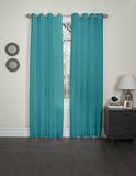 Kashi Home Holly Collection Faux Silk Window Panel/Curtain / Drape 57"x 84" Blue