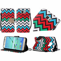 HR Wireless Carrying Case for Samsung Galaxy S7 Edge G935 Colorful Chevron