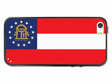 Cellet Georgia Flag Design TPU / PC Proguard Case for iPhone 5 & 5s - White